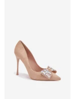 Lodičky s a krystaly Béžové model 21788279 - Boto Lodičky s a krystaly Béžové model 21788279 - Boto