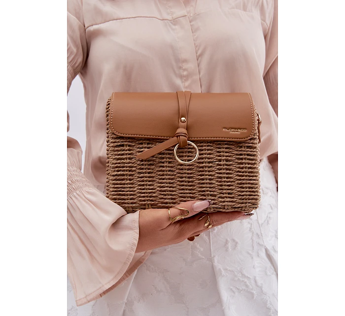 Malá Pletená Kabelka s Řetízkem Hnědá Renara