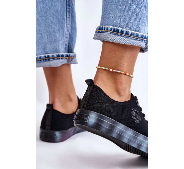 Dámské tenisky s barevnou platformou Big Star LL274239 Černá