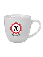 Personalizovaný keramický hrníček 400 ml - narozeninová dopravní značka Personalizovaný keramický hrníček 400 ml - narozeninová dopravní značka