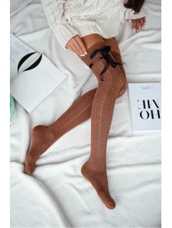 AŽUROVÉ PLETENÉ PONOŽKY SE STUHOU 0835.001