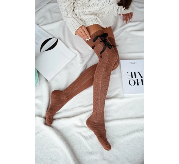 AŽUROVÉ PLETENÉ PONOŽKY SE STUHOU 0835.001 AŽUROVÉ PLETENÉ PONOŽKY SE STUHOU 0835.001