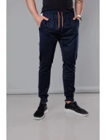 Tmavě modré pánské teplákové kalhoty s lampasy model 18347955 - J.STYLE
