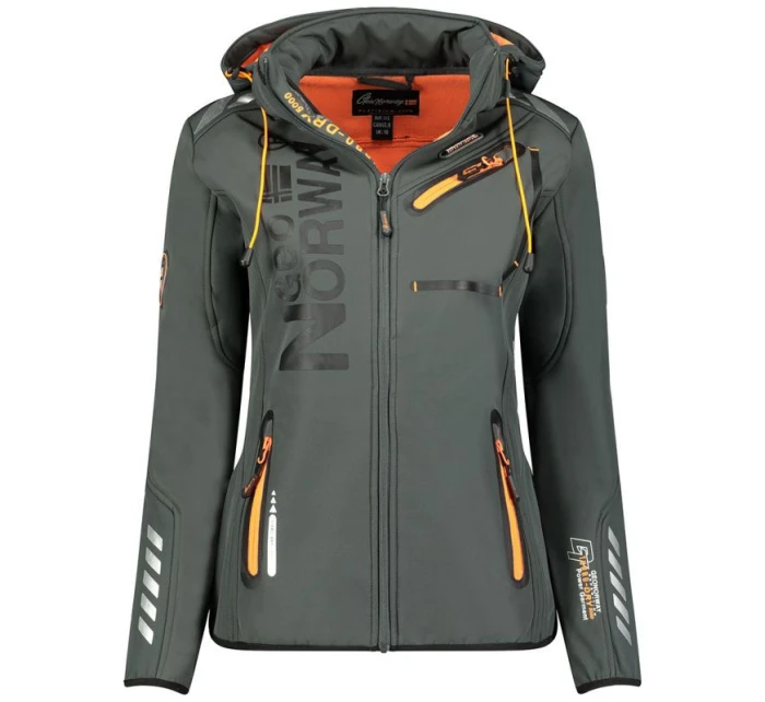 Geographical Norway Reine Ass A EO DB 007 W WU8184F/GNO-Tmavě šedá / oranžová softshellová bunda