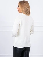 Poloviční rolákový svetr ecru