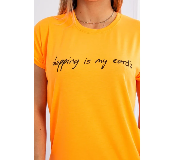 Halenka Nakupování je moje kardio oranžová neonová