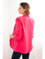 Dámská sako bez zapínání s podšívkou S/M růžová