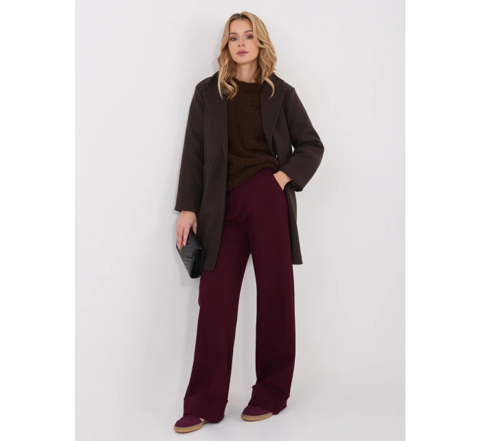 Płaszcz IT PL model 21782494 ciemny brązowy - FPrice Płaszcz IT PL model 21782494 ciemny brązowy - FPrice