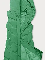 Dámská vesta se stojáčkem a kapucí zelená (23-011)