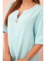 Dámská mušelínová košile s knoflíkem mincovna