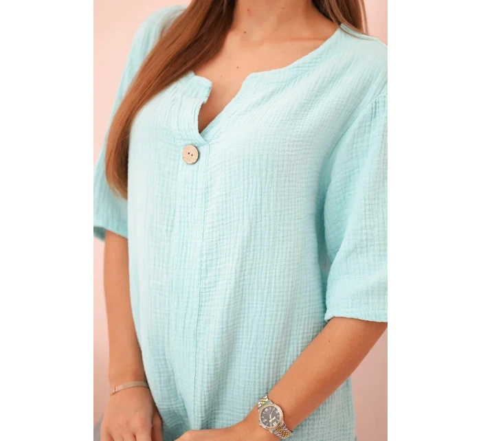 Dámská mušelínová košile s knoflíkem mincovna