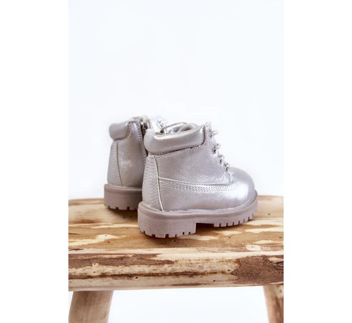 Dětské Boty Se Zipem stříbrné Dexter