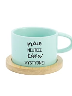 PRÁCE NEUTEČE, KÁVA VYSTYDNE! - mint hrníček makronka 200 ml