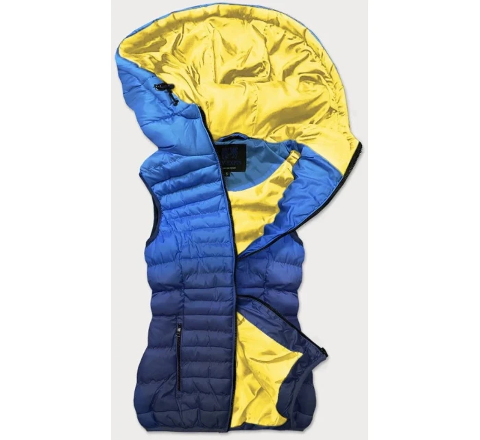 Tmavě modrá prošívaná dámská vesta (HV-1512)