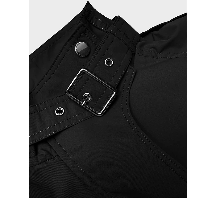 Dámská tenká bunda s větrovým límcem Goodlookin černá (P3-6302-1)