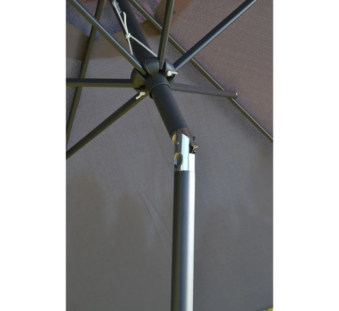 ZAHRADNÍ SLUNEČNÍK 300 CM SKLÁDACÍ ŠEDÝ