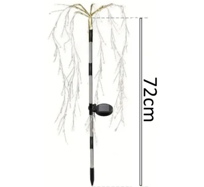 SOLÁRNÍ OHŇOSTROJ STROM LAMPA VÍCEBAREVNÝ 72CM 120 VEDL