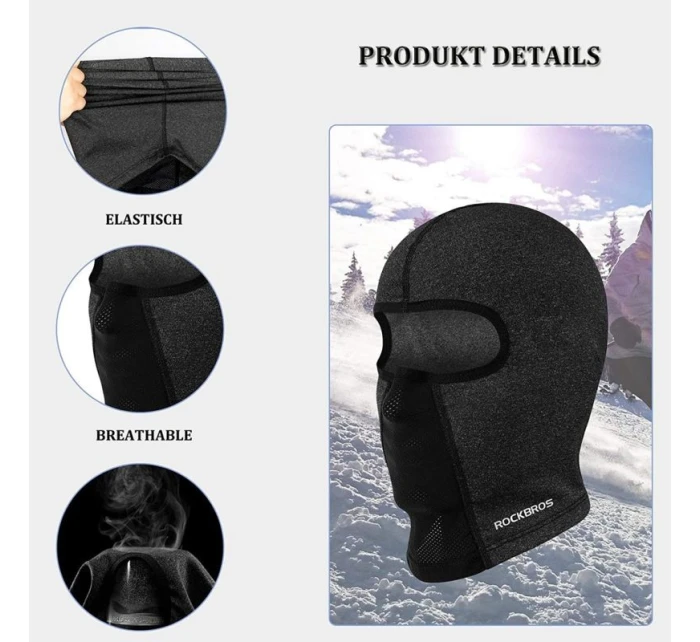 Zateplená kukla/maska Rockbros černá