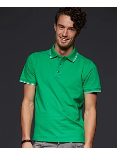 Daiber JN 986 Pánské piqué polo 02.0986 fern green/white
