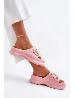 Dámské Pěnové Žabky S Ozdobami Růžové model 21653110 - Boto Dámské Pěnové Žabky S Ozdobami Růžové model 21653110 - Boto