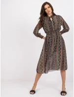 Šaty DHJ SK 15177 1.04P černá a béžová