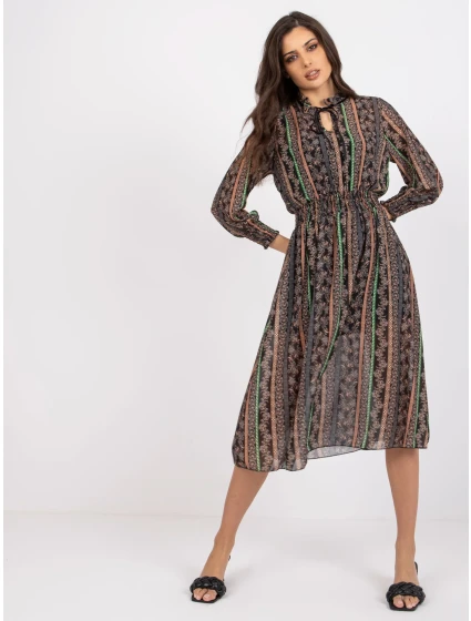 Šaty DHJ SK 15177 1.04P černá a béžová