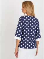 Bluzka LK BZ model 21393001 ciemny niebieski - FPrice Bluzka LK BZ model 21393001 ciemny niebieski - FPrice