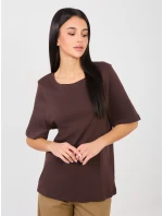 Tričko RV TS A1090.30 tmavě hnědé Tričko RV TS A1090.30 tmavě hnědé