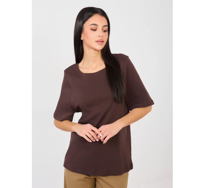 Tričko RV TS A1090.30 tmavě hnědé Tričko RV TS A1090.30 tmavě hnědé