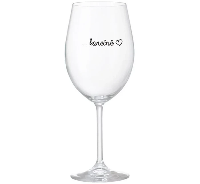 ...KONEČNĚ - čirá sklenice na víno 350 ml