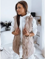 Dámská prošívaná vesta WELIA béžová FashionStreet TY3295