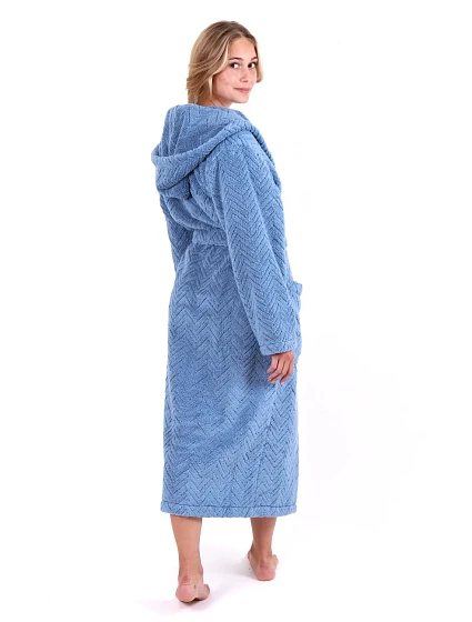 dámský župan Athena s kapucí Denim světlý dámský župan Athena s kapucí Denim světlý