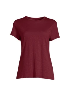 CASALL Soft Texture Tee večerní červené tričko