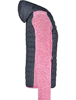 Daiber JN 771 Dámská pletená hybridní bunda 02.0771 pink melange/anthracite melange Daiber JN 771 Dámská pletená hybridní bunda 02.0771 pink melange/anthracite melange