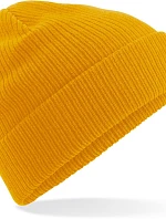 Beechfield B 50N Pletená čepice z bio bavlny 53.0050 mustard