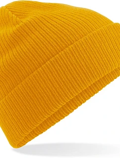 Beechfield B 50N Pletená čepice z bio bavlny 53.0050 mustard