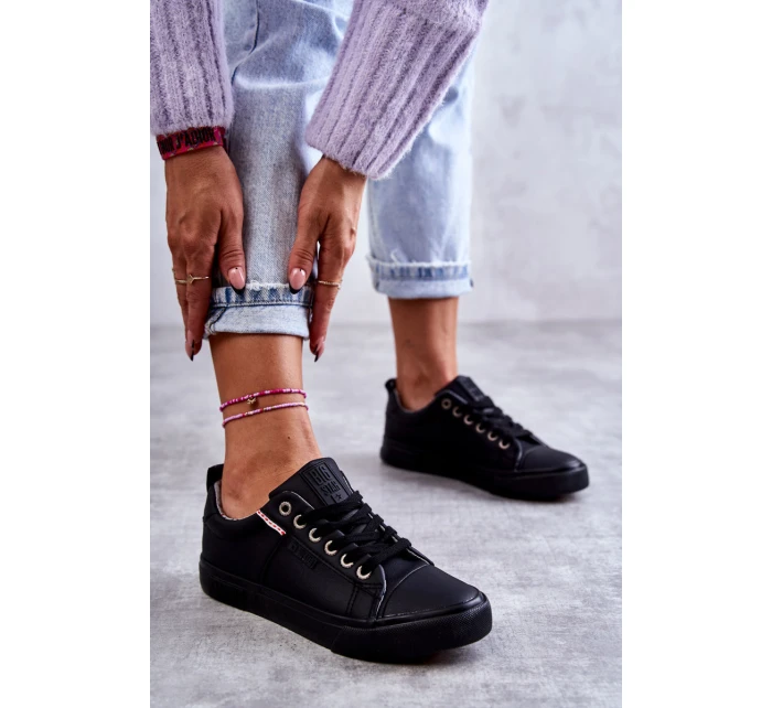 Dámské tenisky Kožené Big Star model 21594380 Černá - Big Star Shoes Dámské tenisky Kožené Big Star model 21594380 Černá - Big Star Shoes