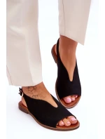 Dámské semišové sandály Lewski Boty 3220/X Černé Dámské semišové sandály Lewski Boty 3220/X Černé