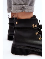 Dámské Kožené Trapery model 21639060 Černé - Goe