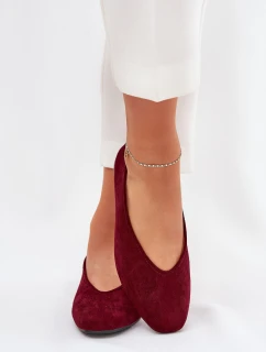 Klasické Baletky Z Eko Semiše Bordové model 21687286 - Boto