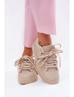 Dámské tenisky se zdobením na platformě béžové Eanneth Dámské tenisky se zdobením na platformě béžové Eanneth