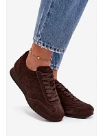 Tenisky z přírodního semiše Big Star model 22074727 Čokoládové - Big Star Shoes