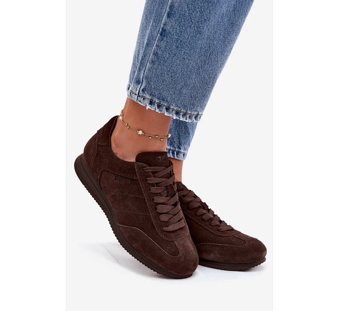 Tenisky z přírodního semiše Big Star model 22074727 Čokoládové - Big Star Shoes