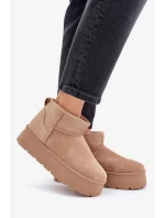 Dámské sněhule na platformě Ninala – tmavě béžové Dámské sněhule na platformě Ninala – tmavě béžové