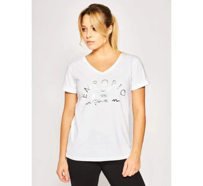 Dámské tričko bílá model 9012559 - Emporio Armani Dámské tričko bílá model 9012559 - Emporio Armani
