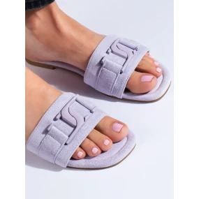 Trendy dámské fialové  nazouváky bez podpatku