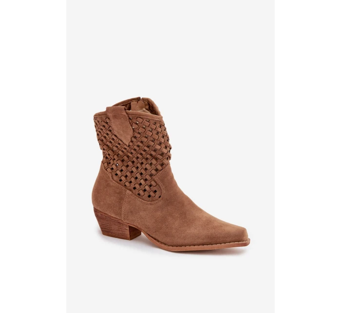 Boty na podpatku model 223852 Step in style Boty na podpatku model 223852 Step in style