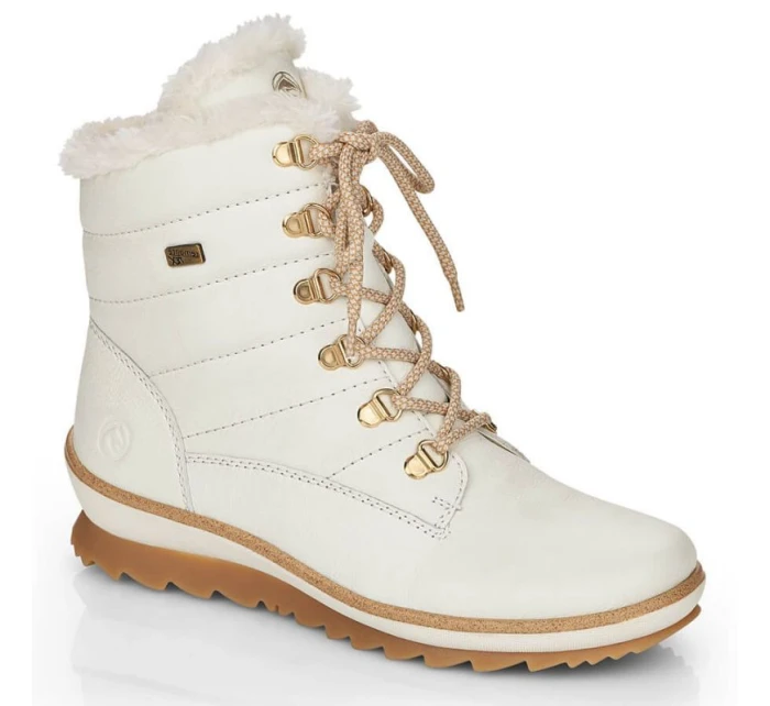 Kožené nepromokavé zateplené boty W white model 21391182 - Rieker