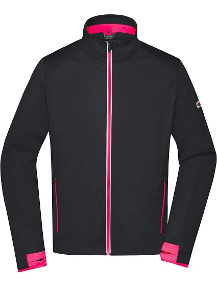 Daiber JN 1126 Pánská 3-vrstvá sportovní softshell bunda 02.1126 black/light red