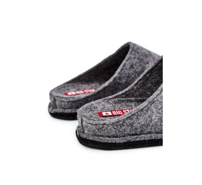 Klasické pánské pantofle Big Star KK176001 šedé Klasické pánské pantofle Big Star KK176001 šedé